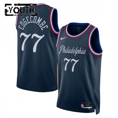Dres Philadelphia 76ers VJ Edgecombe Nike 2025-26 City Edition Navy Swingman - Dječji